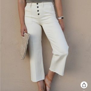NWT Carly Jean Hendrix Wide Leg Jeans in Sea Salt